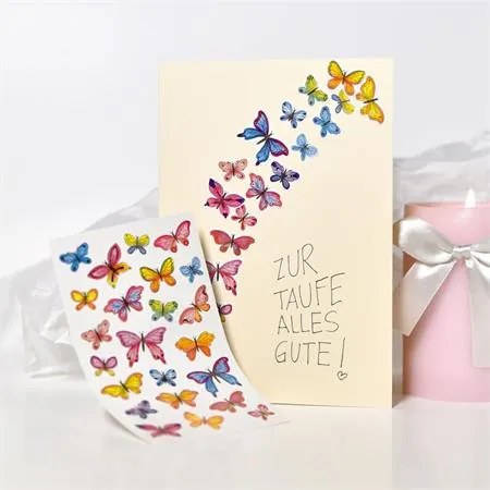 Matrica, papír, 3 ív, 76x120 mm, AVERY ZWECKFORM, Z-Design No.4462, lepkék (AY4462)