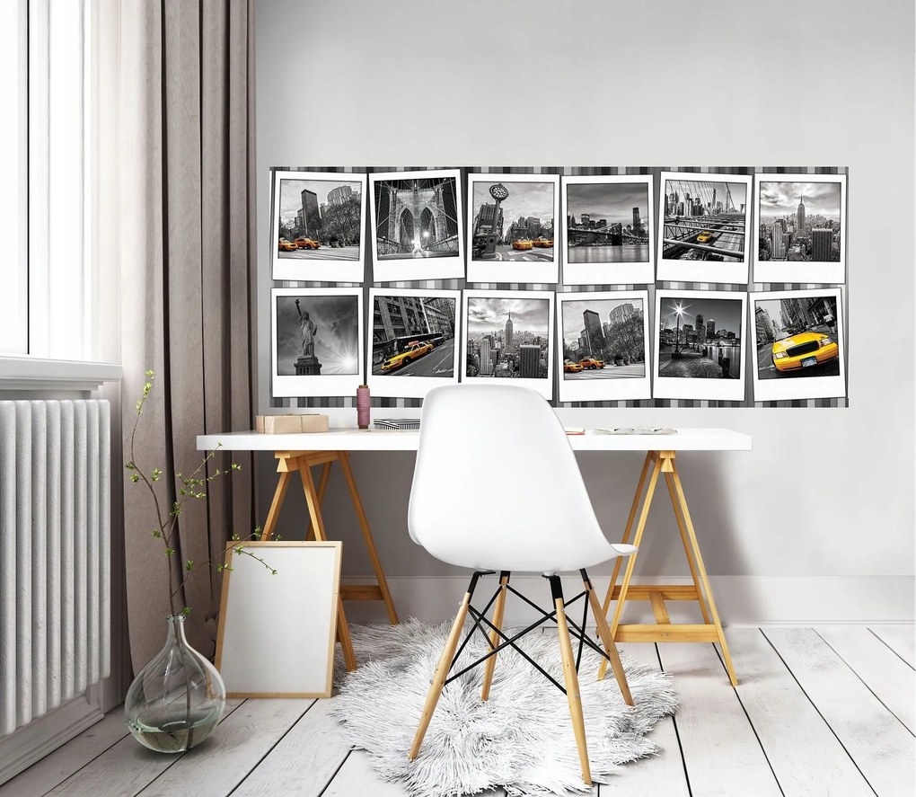 Fotótapéta New York fekete-fehér Brooklyn híd Nyc Urban 250x104 +ragasztó