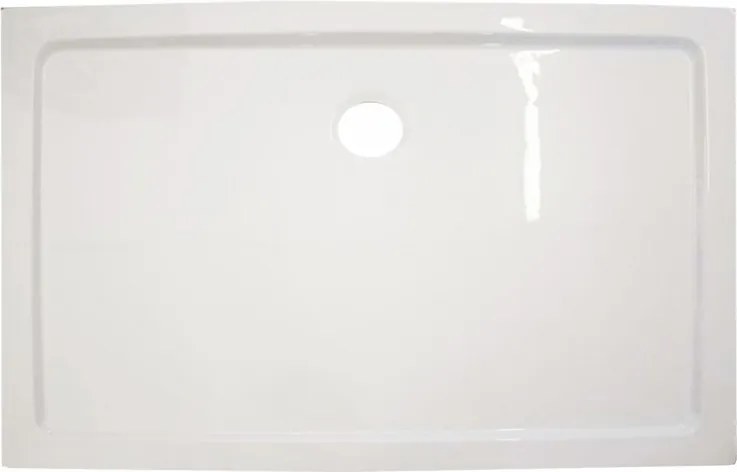 Modena Slim aszimmetrikus szögletes akril zuhanytálca, 80x120x5,5 cm-es méretben