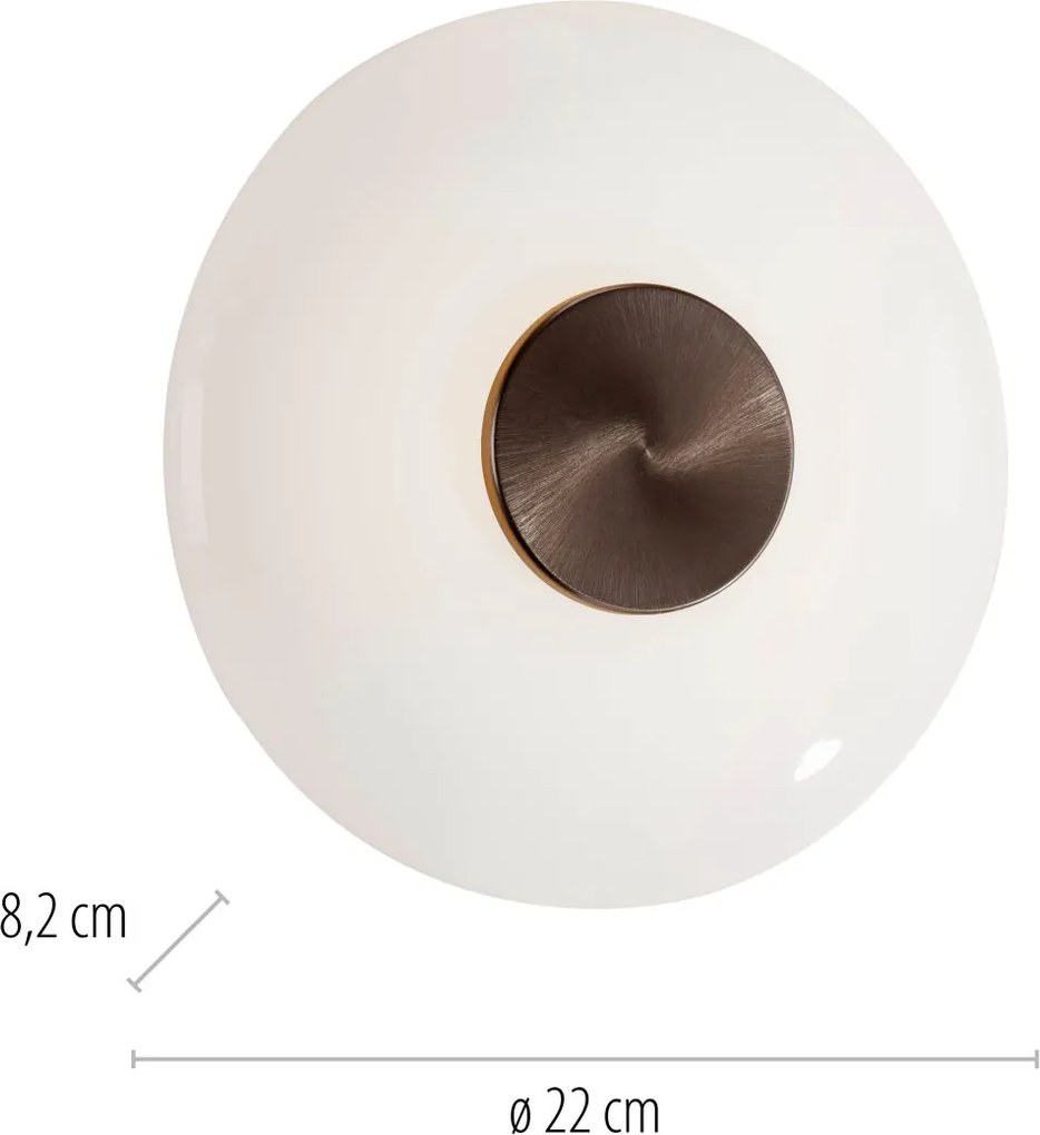 Paul Neuhaus modern fali lámpa pure vitrum fehér barna pln6082-34