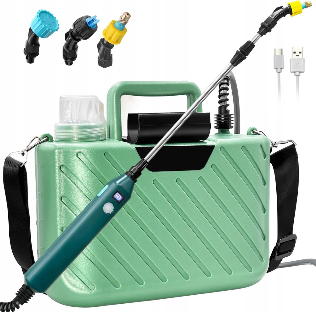 Akkumulátoros Magasnyomású Permetező Elektromos Kézi Kerti Állítható
