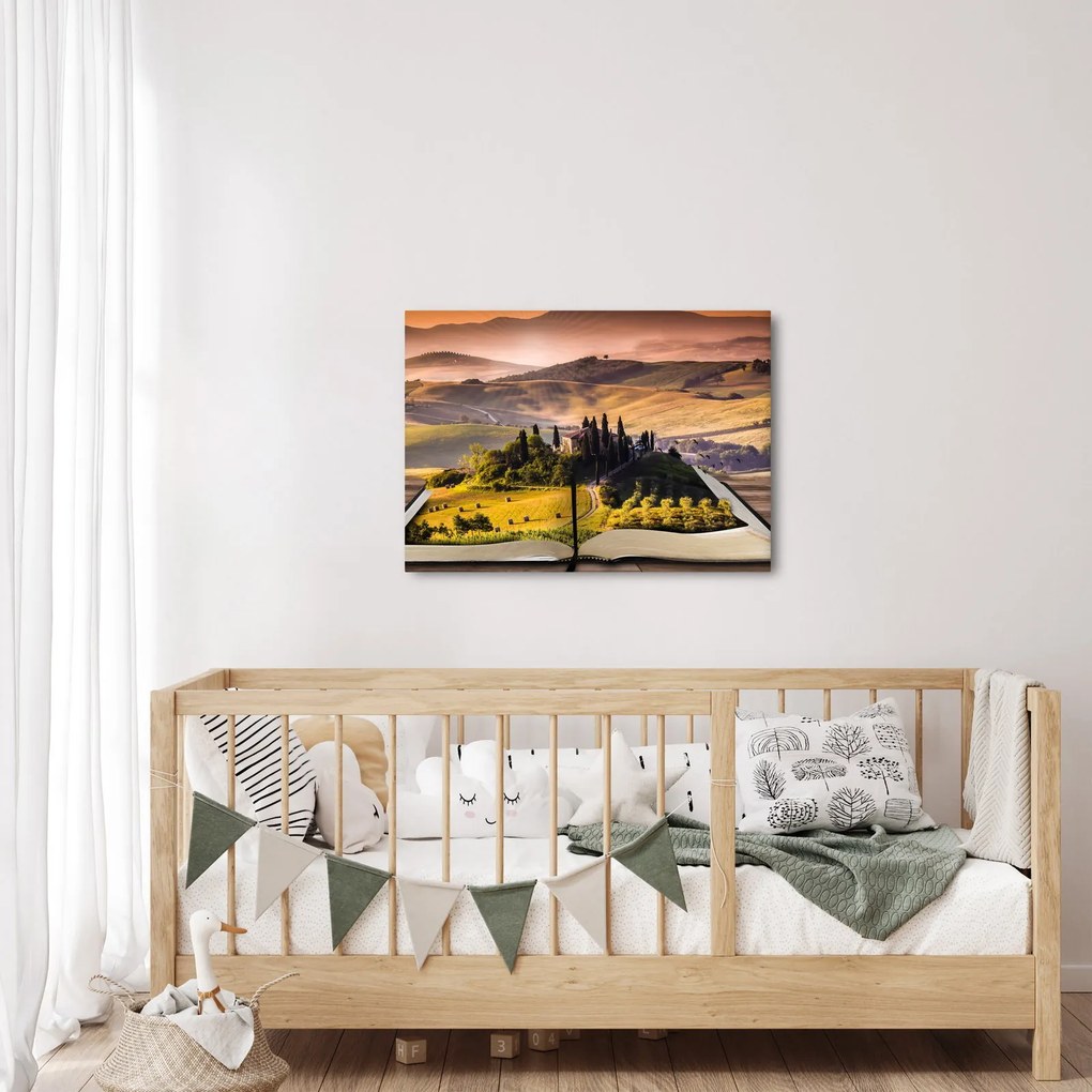 A táj egy könyvben képe (70x50 cm)