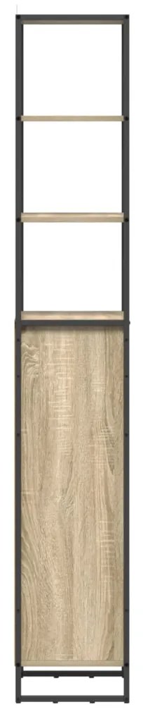 vidaXL Fürdőszoba Székény fiókkal Sonoma 40 x 30 x 180 cm Faanyag