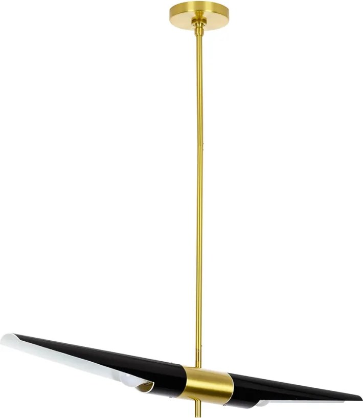KING HOME MD214192MBLACKGD APOLLO Modern Függesztett Lámpa Fekete, Arany E27 IP20