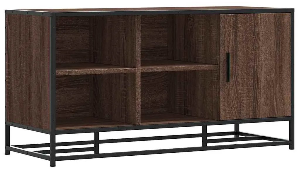 cipőpad barna tölgy 100x40x53,5 cm Gépi fa és fém