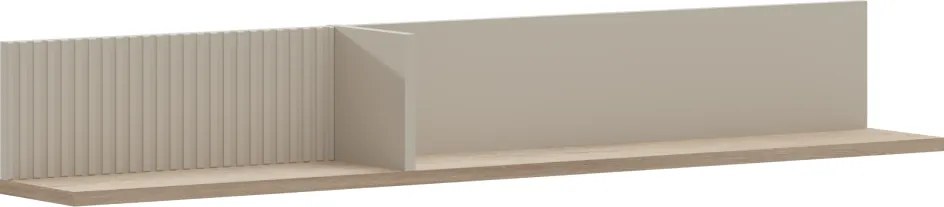 Fali polc 135, szürkésbarna Taupe/silverjack tölgy, DOMCA