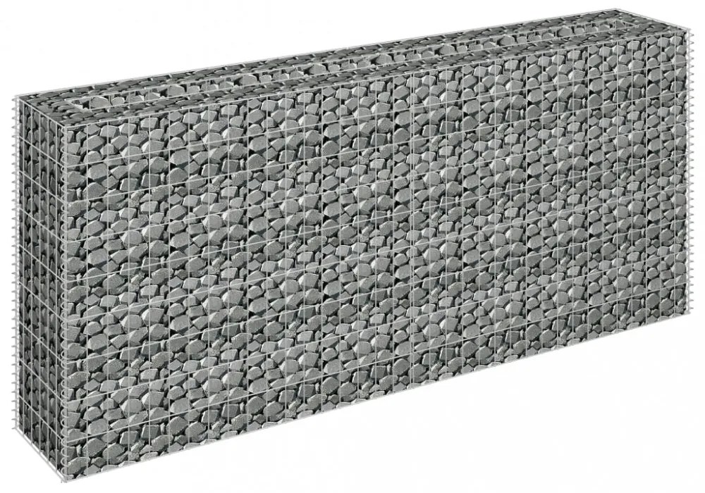 horganyzott acél gabion magaságyás 180 x 30 x 90 cm
