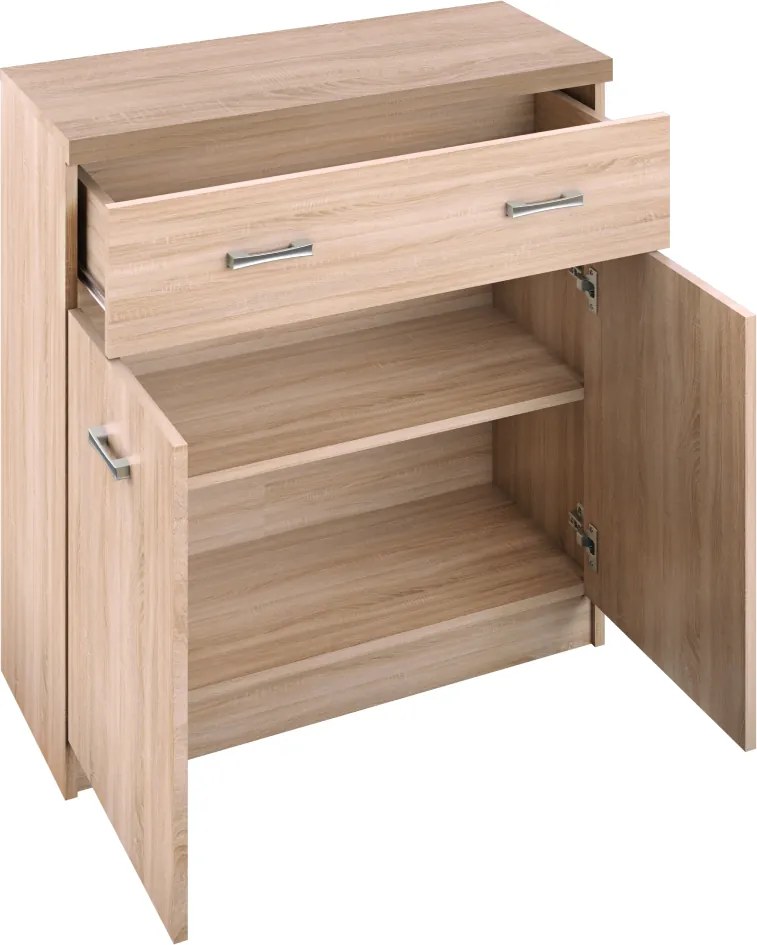 Komód 2D1S, sonoma tölgy, TOPTY TYP 19