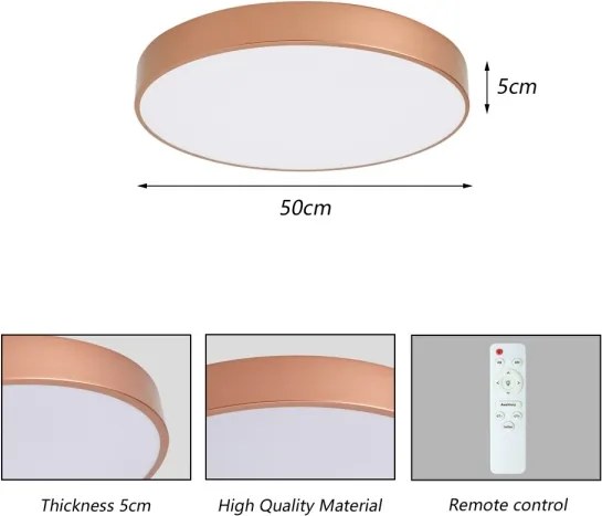 BRILAGI - Fényerőszabályozható LED mennyezeti lámpa POOL LED/60W/230V átm. 50 cm bronz +távirányító