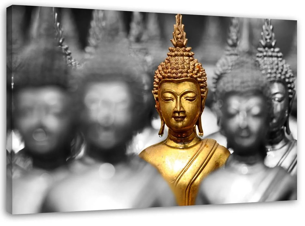 Gario Vászonkép Arany Buddha a tömegben Méret: 120 x 80 cm