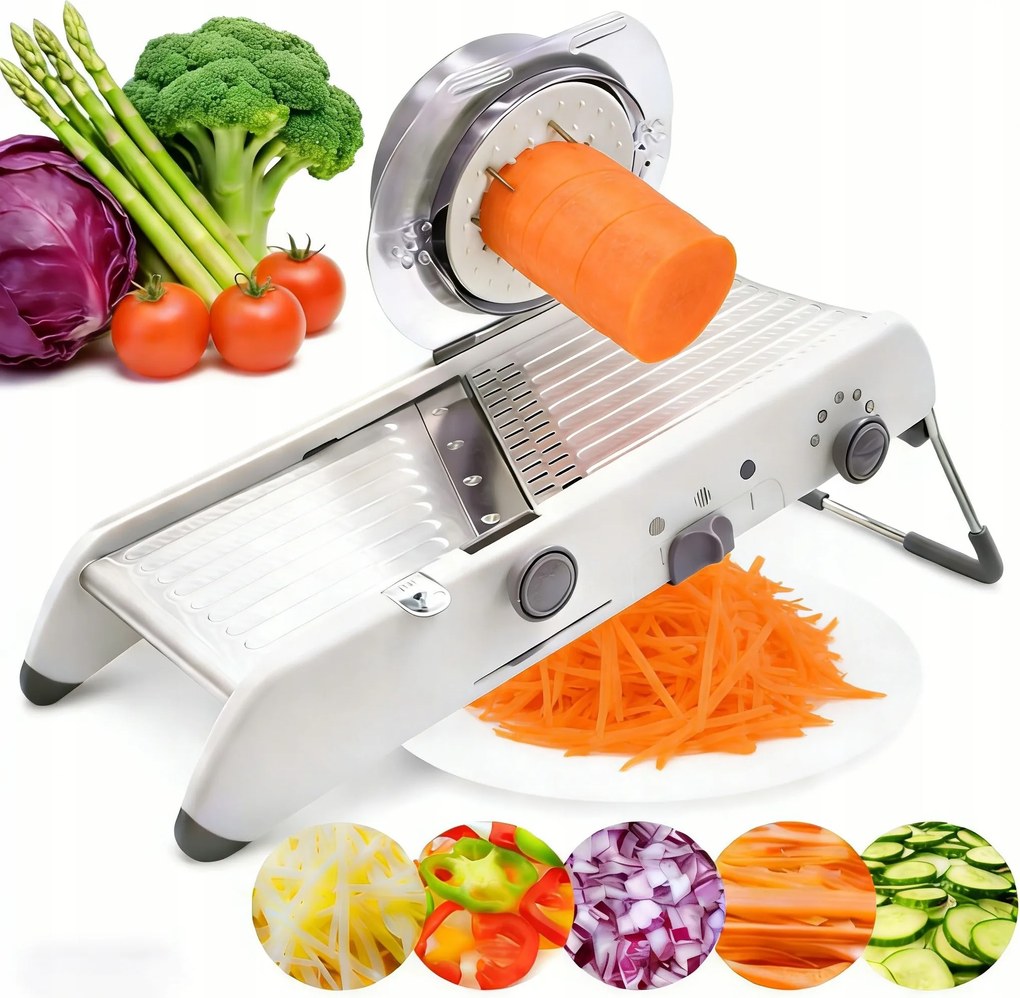 Állítható Zöldségszeletelő, Reszelő, Mandolin, 4 az 1-ben Szeletelő