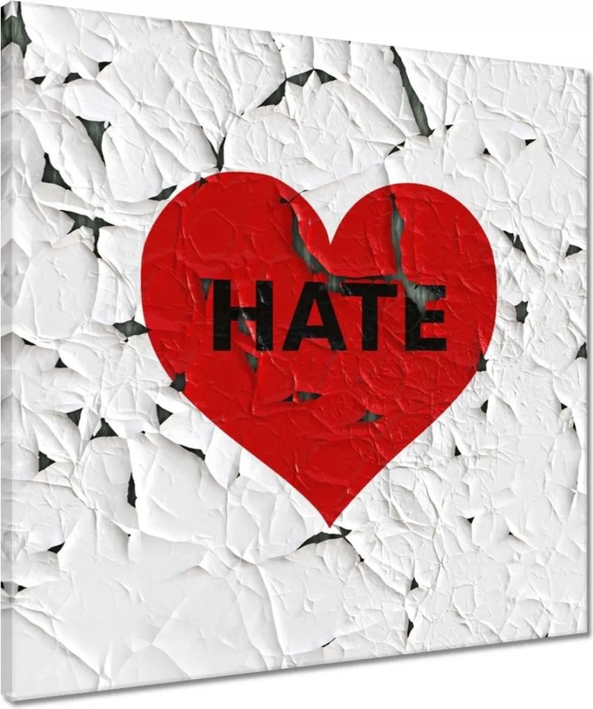 Vászonkép 50x50 Szív Hate