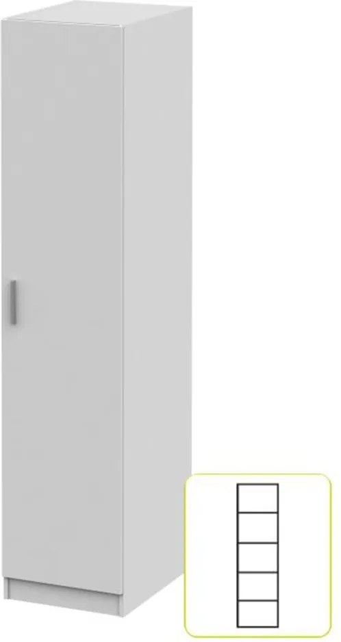 Szekrény, fehér, INVITA TYP 1