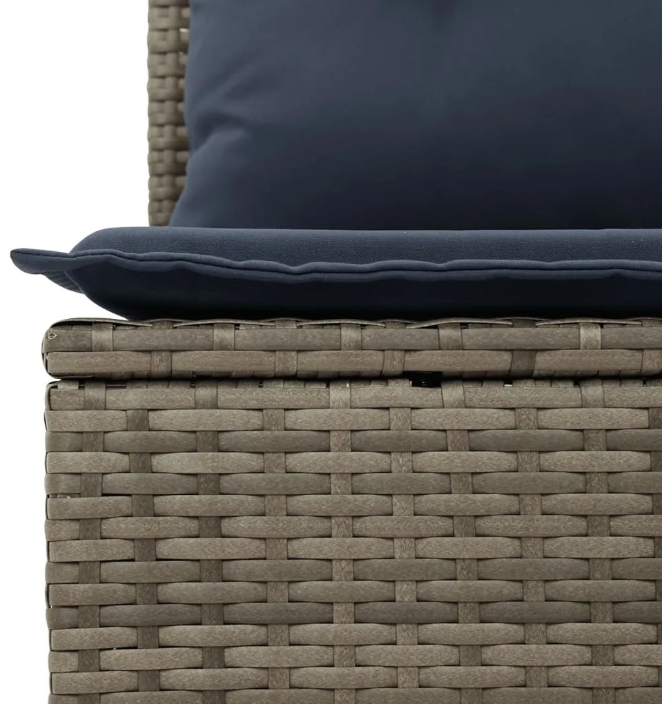 6 részes szürke polyrattan kerti ülőgarnitúra párnával