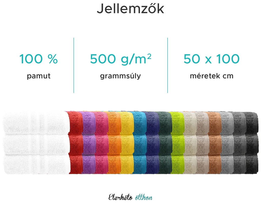 Comfort törölköző 50 x 100 cm lila, 100% pamut