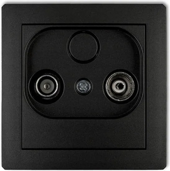 Fekete Rtv végződésű aljzat 12DG2K Deco Karlik