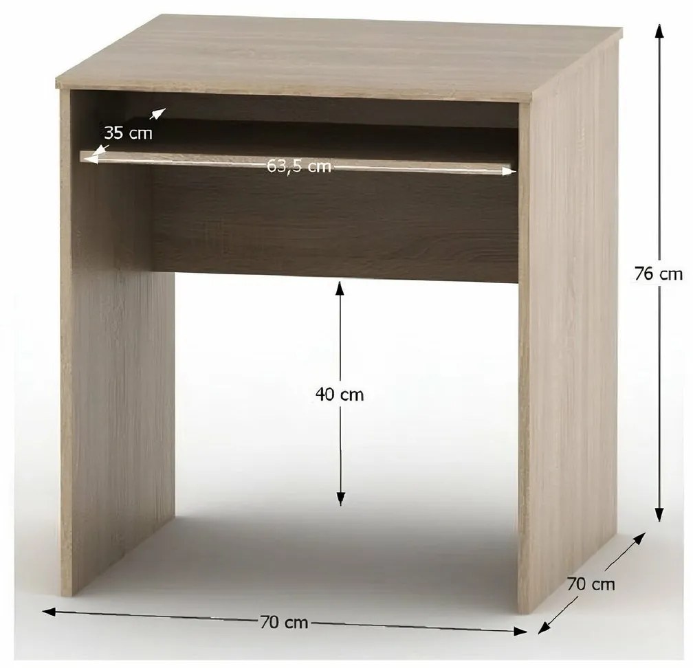 TEMPO ASISTENT 023 kihúzható íróasztal, sonoma tölgy