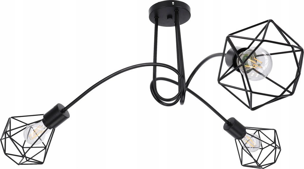 Függő mennyezeti lámpa Gyémánt Loft csillár Retro