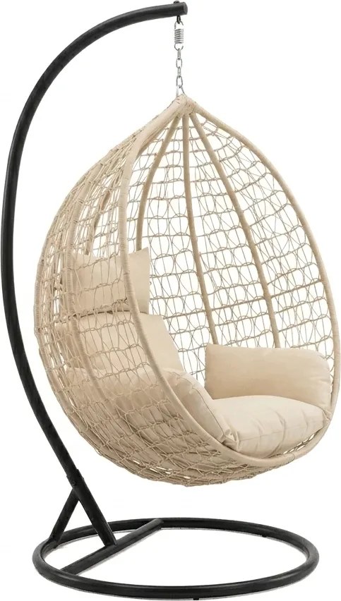 Függőszék KOKON állvánnyal, bézs