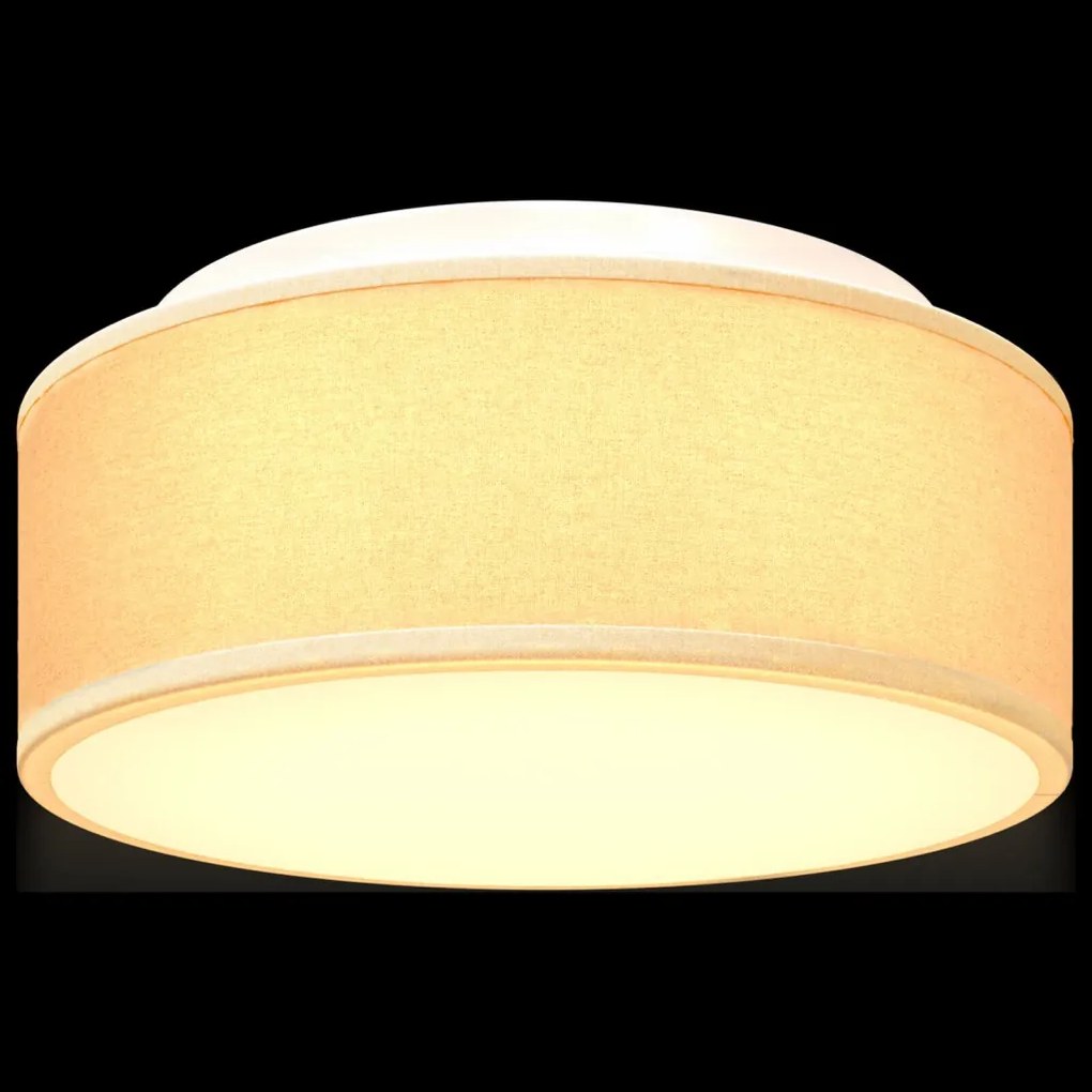 Mennyezeti Lámpák Flush Mount Fehér Ø 30 cm Szövet E27