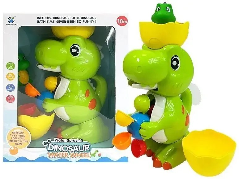 Lean-toys Fürdő Dinoszaurusz Vízköpő Malom Dinoszauruszos Vizimalom