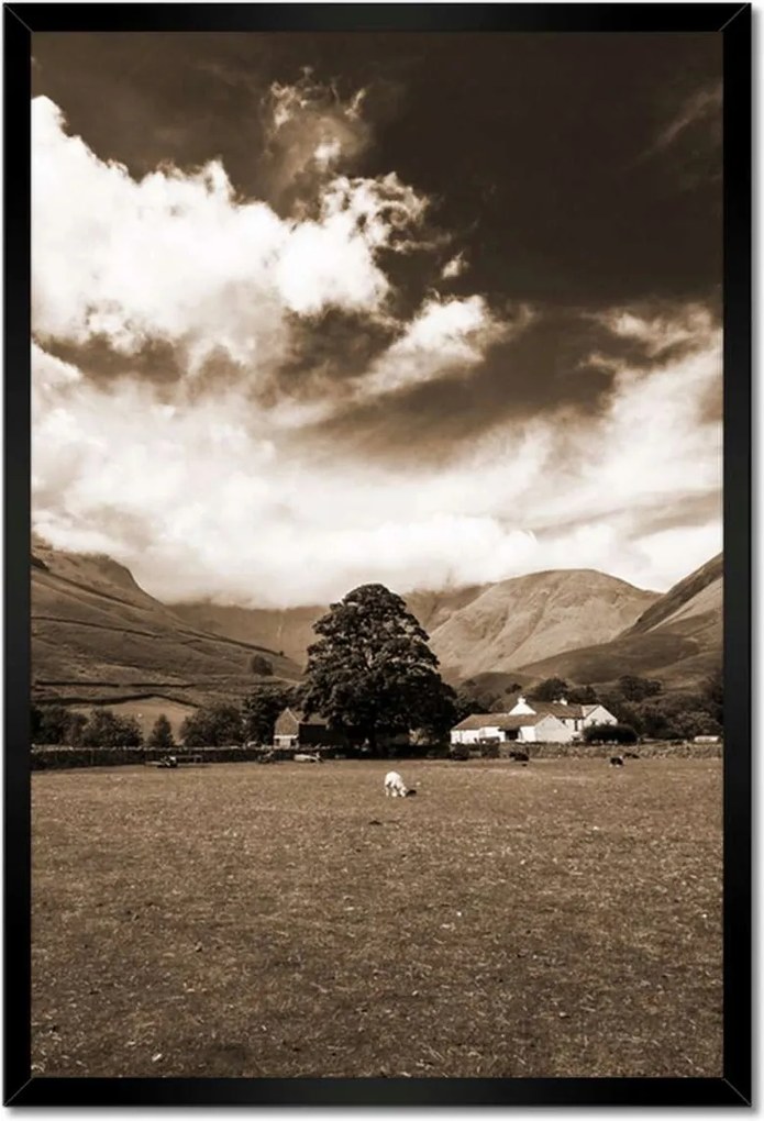 Poszterek keretben 40x60 Ír táj Szépia