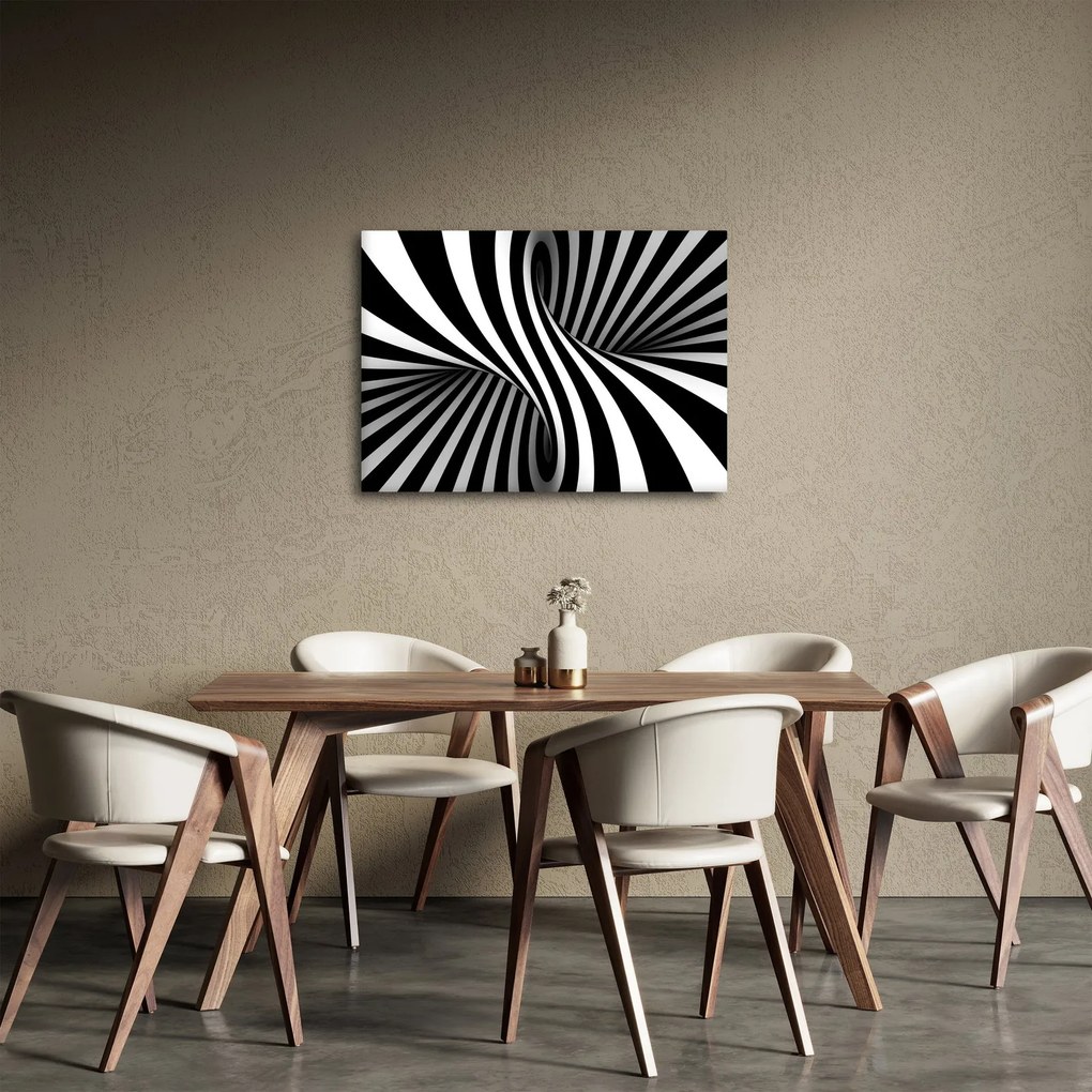 Absztrakt kép zebra csíkokkal (70x50 cm)