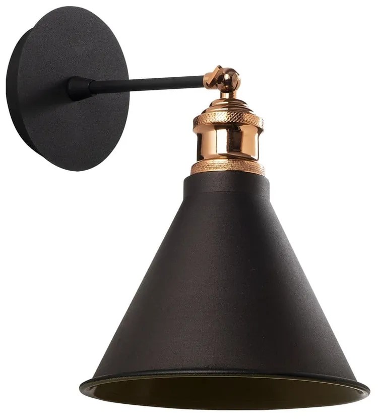 Fekete fali lámpa ø 20 cm Berceste – Opviq lights