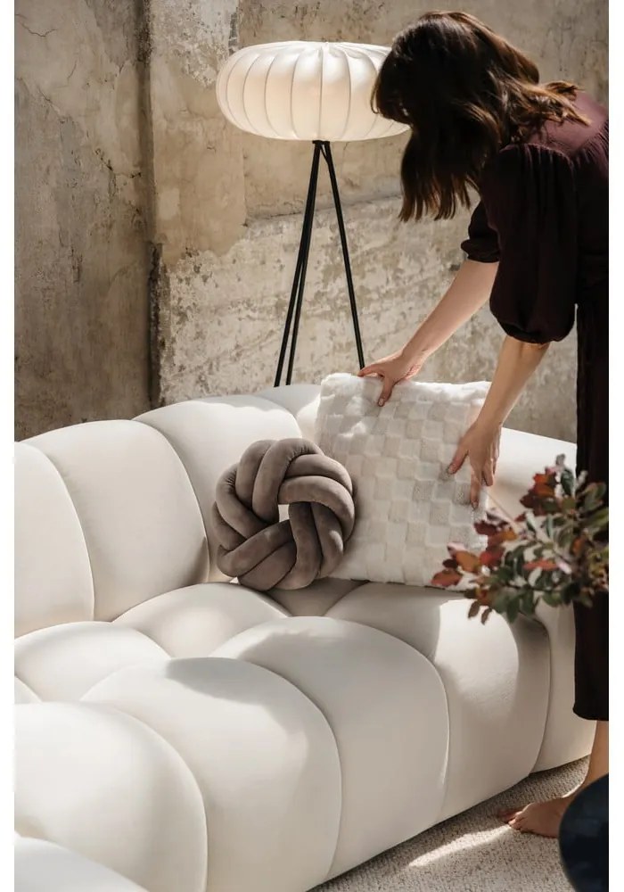 Terrakotta színű bársony sarokkanapé (bal oldali-heverő résszel) Cube – Bonami Selection