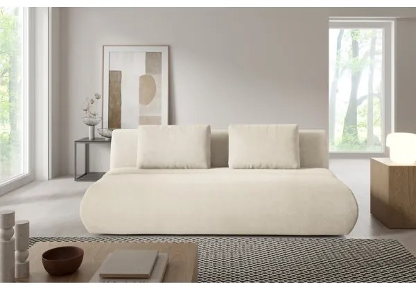 FANO kinyitható háromszemélyes kanapé, krémszínű