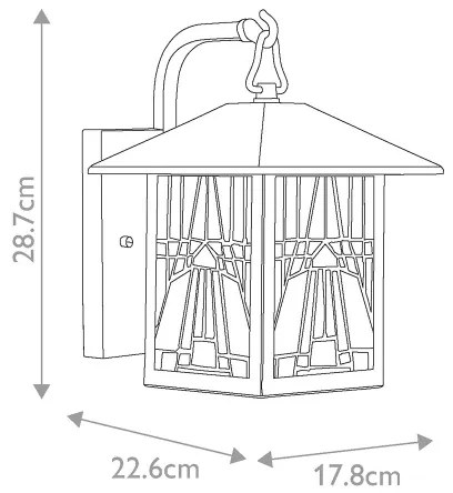 Elstead QZ-INGLENOOK2-S-Kültéri fali lámpatest INGLENOOK 1xE27/60W/230V IP44