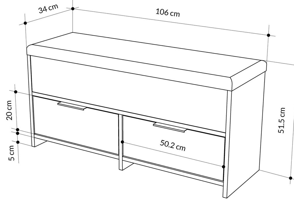 Cipőtároló Cove Shoe Bench - Hitit