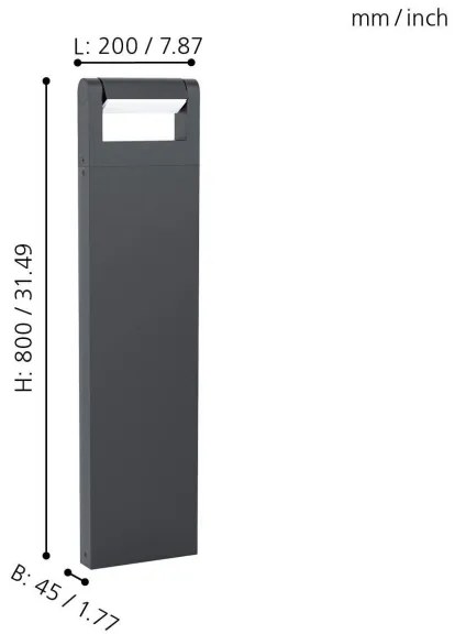 Eglo 98708 - LED Kültéri lámpa BRIANZA LED/4,8W/230V IP44