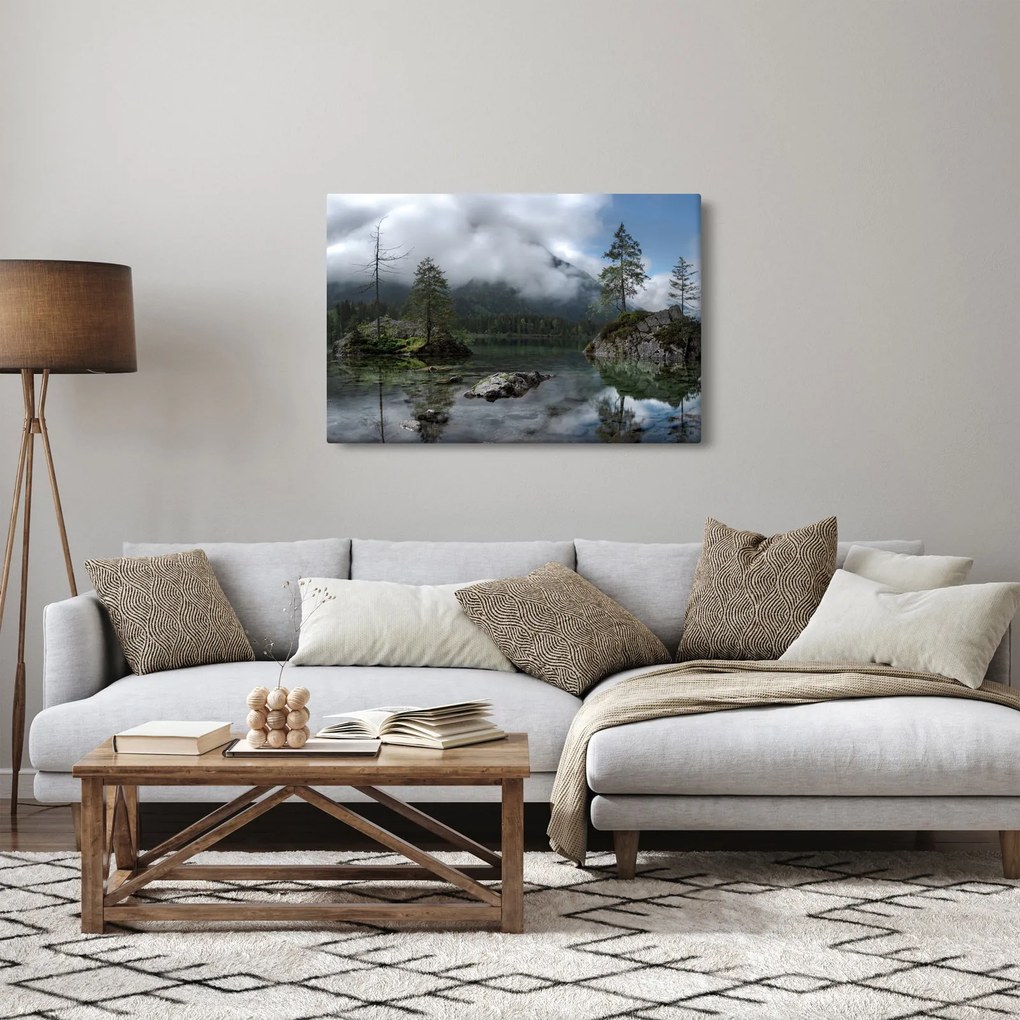 Fák a tóban képe (90x60 cm)