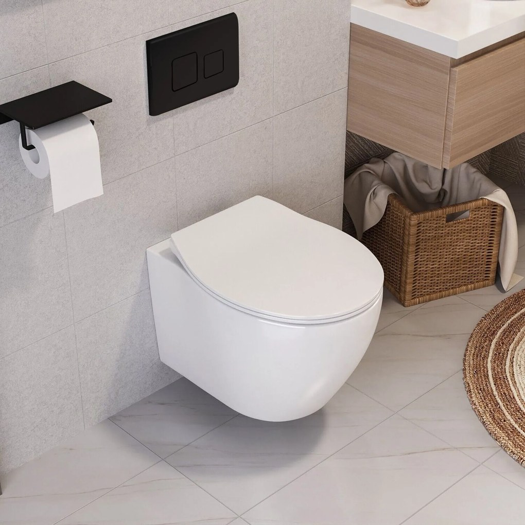 WC öblítő gomb F Black Mat