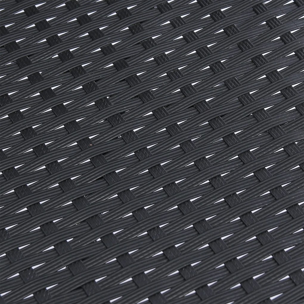 Juskys Rattan székek Yoro 2 db - fekete