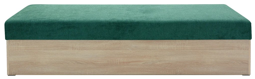 Egyszemélyes ágy (heverő) 85 cm Idona (smaragd) (ágyráccsal és matraccal) (tárolóhellyel). 1098589