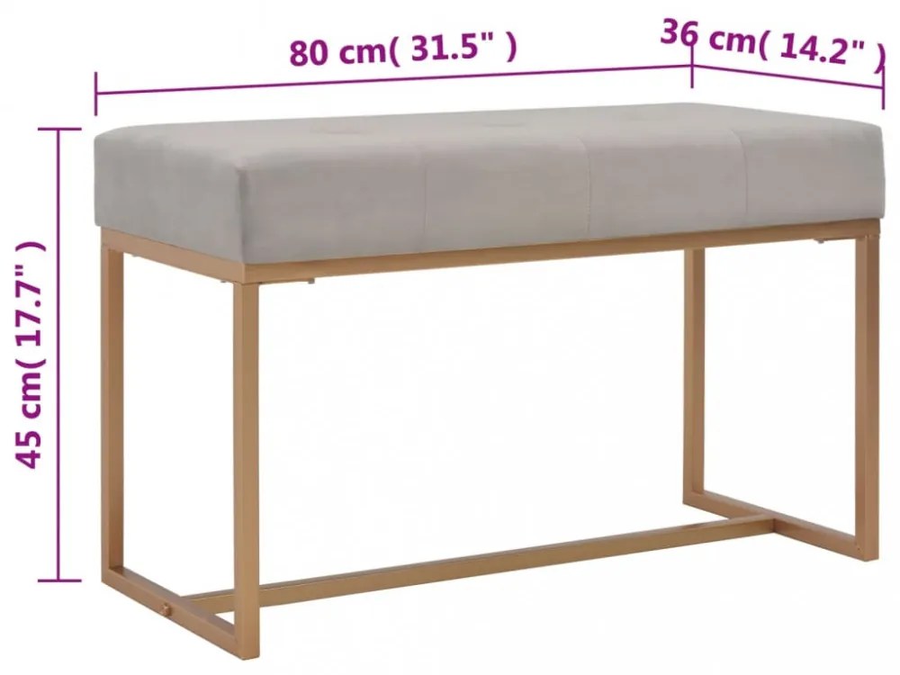 szürke bársonypad 80 cm