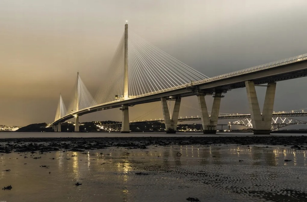 Poszter 86,4x56,8cm Queensferry Crossing híd, Assaf Frank