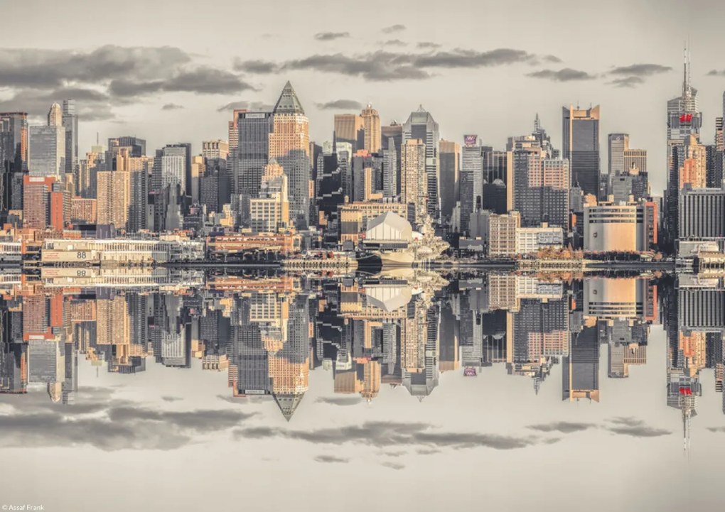 Poszter 29,7x21cm Panorámás kilátás Alsó-Manhattan panorámájára, Assaf F