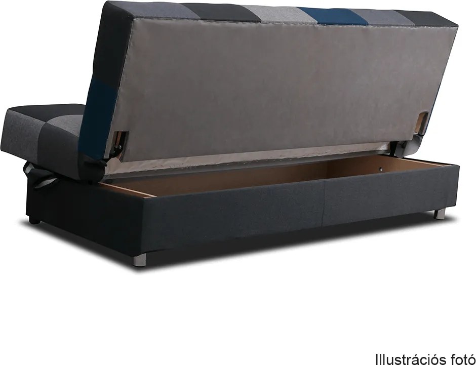 Kanapé, mustár színű anyag/szürke, ALABAMA