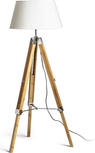 RENDL ALVIS/AMBITUS 46 stojanová bílá bambus/chrom 230V LED E27 15W