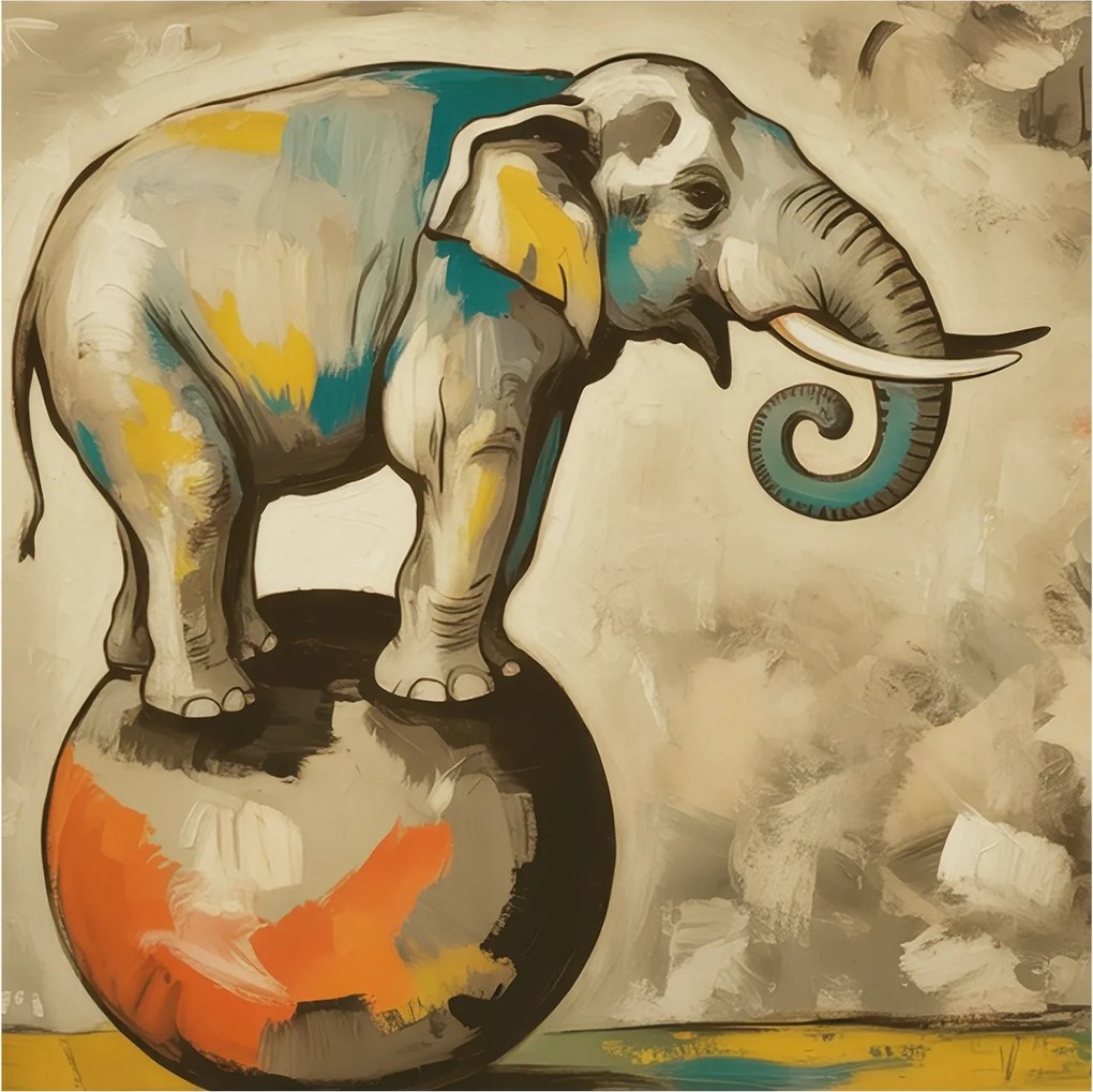 Fotótapéta Flizelin Dekoratív tapéta Absztrakt elefánt 250x250 Ragasztó