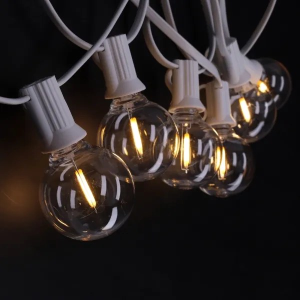 Brilagi - LED kültéri dekorációs füzér GIRLANDA 10xE12, 8 m, fehér, IP44, meleg fehér