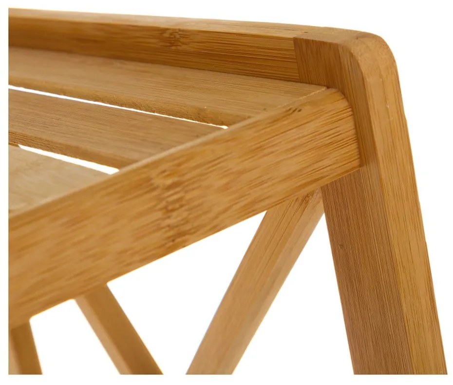 Natúr színű bambusz fürdőszobai polcos állvány 33x119 cm – Casa Selección