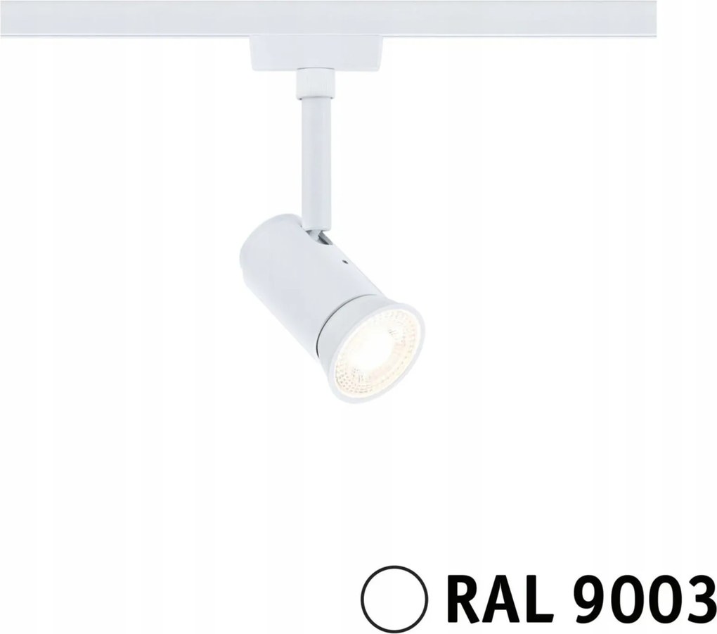 Paulmann URail sínre szerelhető spotlámpa Runa GU10, max. 10W, 230V, fehér Ral 9003