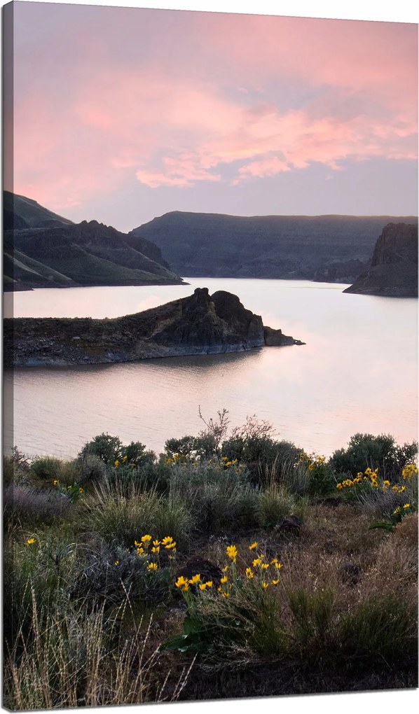 Vászonkép Természet Hegyek Víz Ég Virágok Növények 70x120