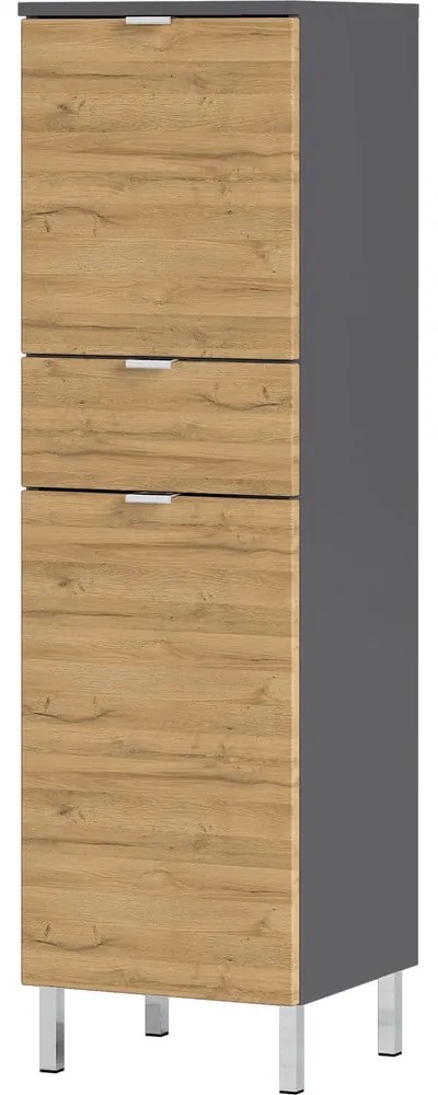 Mauresa szekrény tölgyfa díszítéssel, magasság 120 cm - Germania