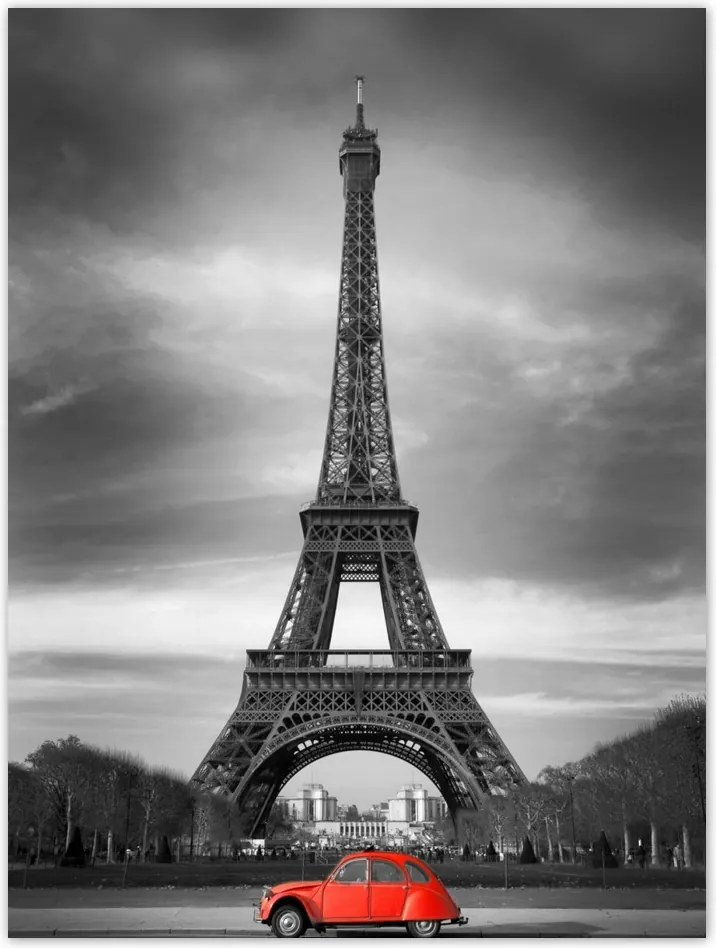 Poszterek 30x40 Autó Eiffel-torony
