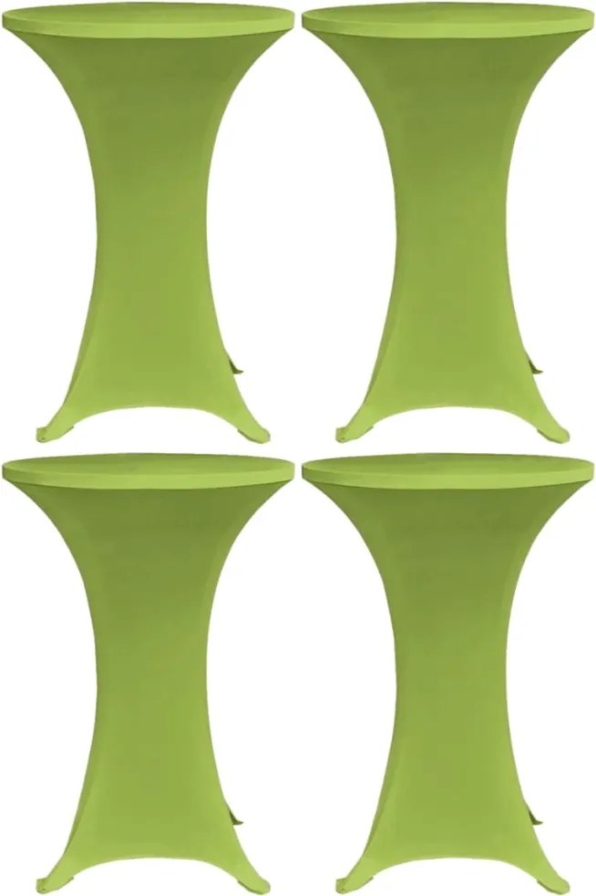 vidaXL 4 db zöld sztreccs asztalterítő 80 cm